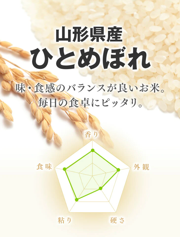 米 10kg 送料無料 令和年産 山形県産ひとめぼれ精米　10kg(5kg×2)　送料無料※一部地域を除く ryi1002
