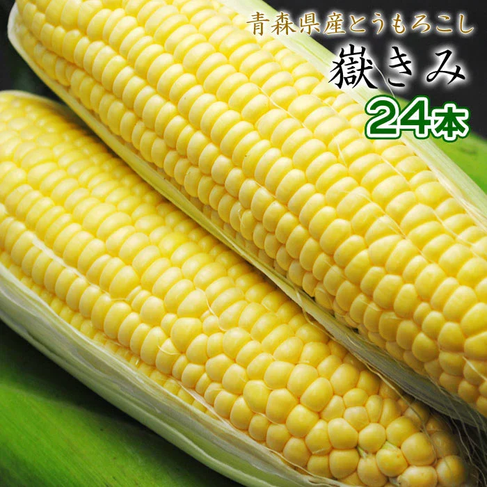 【8月下旬-9月下旬頃発送】嶽きみ とうもろこし 青森県が誇るプレミアム 24本セット まるで果物のような甘さ トウモロコシ コーン