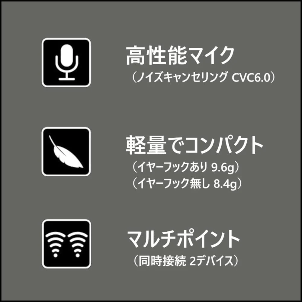 3ee Bluetooth ヘッドセット Call 01 ライトグレー（モノラル 片耳イヤホンタイプ） ノイズキャンセリングマイク
