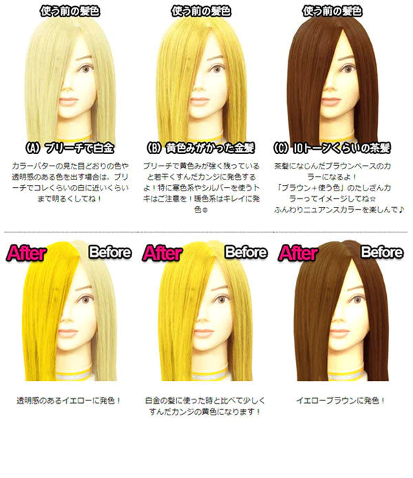 エンシェールズ カラーバター 200g ネオンイエロー ヘアカラー トリートメント ヘアマニキュア ヘアケア クリップジョイント マニキュア インナーカラー ダメージヘア ブリーチヘアー