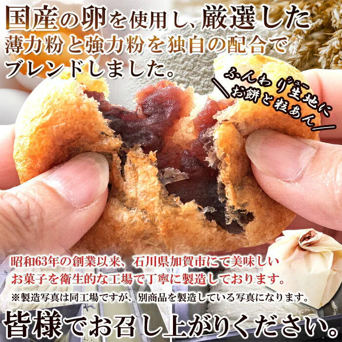 シュー生地に お餅 と 粒あん を包み込んだ!!シュー餅あん12個入 餡 もち 常温便