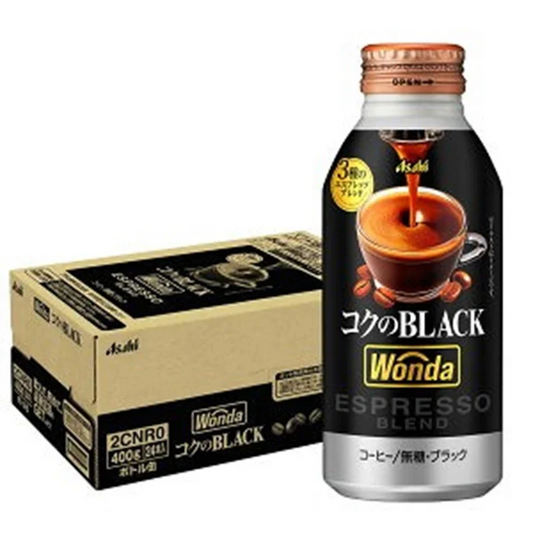 アサヒ ワンダ コクのブラック ボトル缶 400ml×1ケース/24本