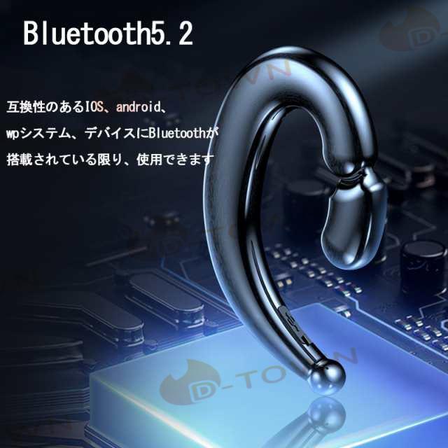 bluetooth 5.2耳掛け式イヤホン Bluetooth イヤホン 両耳 スポーツ bluetooth 5.2 ノイズキャンセリング ブルートゥース イヤホン Bluetooth w295C(ホワイト)