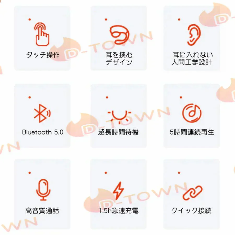 即納 イヤホン 耳を塞がない 片耳 　PSE認証　ワイヤレス bluetooth 5.0 ランニング オープンイヤー ワイヤレスイヤホン ジョギング イヤーカフイヤホン 耳掛け式 s025B(ピンク)
