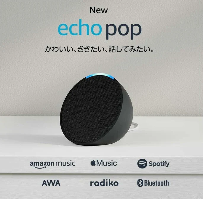 Echo Pop エコーポップ コンパクトスマートスピーカー チャコール