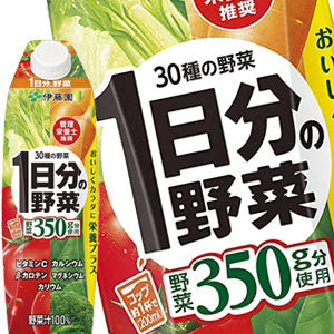 伊藤園 1日分の野菜 1L紙パック×24本［6本×4箱］［賞味期限：3ヶ月以上］北海道、沖縄、離島は送料無料対象外［送料無料］【3〜4営業日以内に出荷】