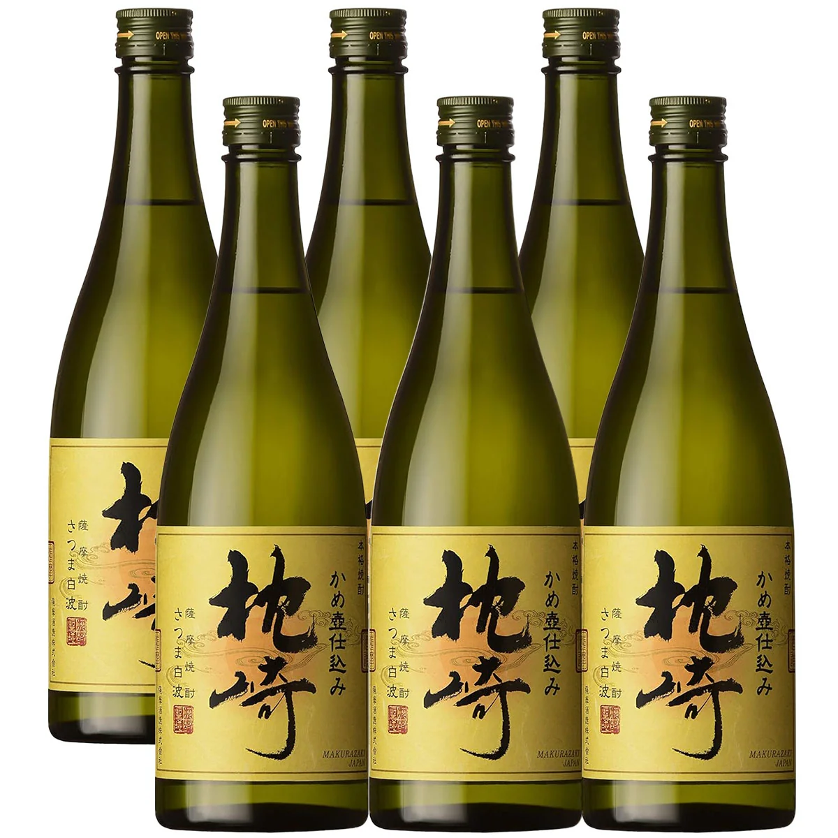 【送料無料】薩摩酒造  芋焼酎 かめ壺仕込み 枕崎 720ml×6本【北海道・東北・四国・九州・沖縄県は別途送料がかかります】