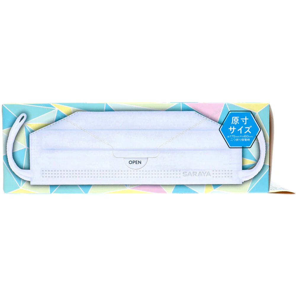 サラヤ 息がしやすい二つ折りマスク ORIORI オリオリ ふつうサイズ ホワイト 30枚入り X6箱