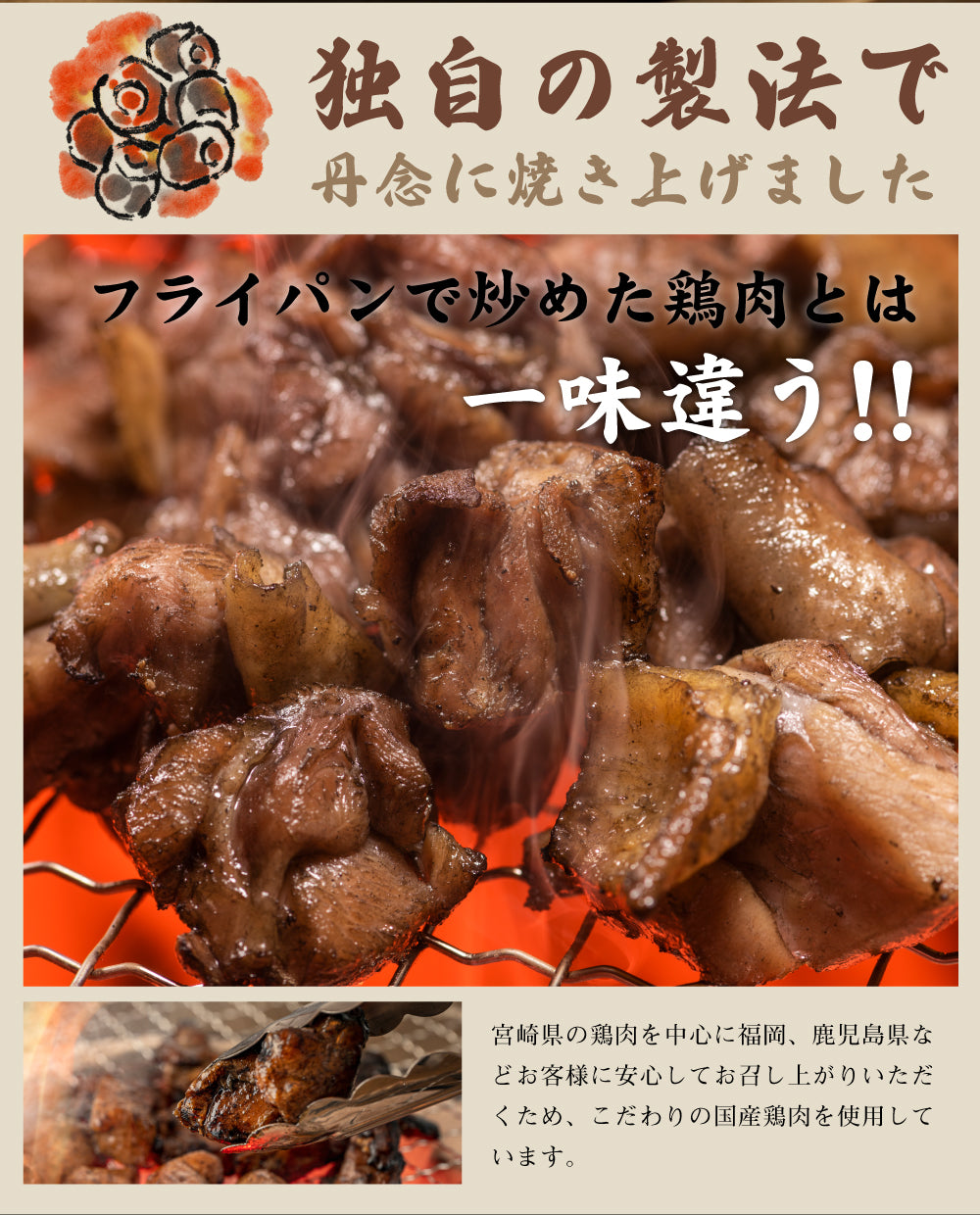 送料無料 鶏の炭火焼き 50g×3袋 食品 お試し お取り寄せ グルメ 特産品 通販 宮崎 鶏肉 焼き鳥 炭焼き おつまみ お酒のあて 産直