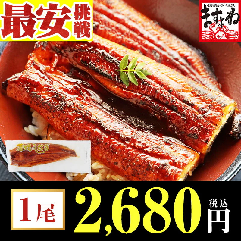 自宅用うなぎ蒲焼き1尾（台湾産）タレ・山椒付セット ますよね監修