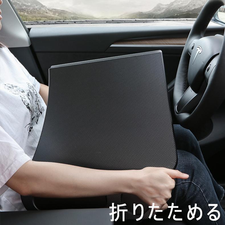 TESLA 車用テーブル ハンドル用 車載 ハンドルデスク 簡易テーブル 取付簡単 車内仕事 車内食事 車内休憩 簡単収納 パソコンスタンド