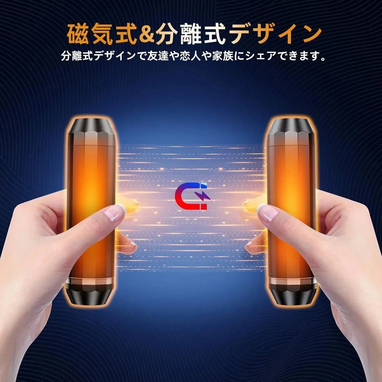 【新型磁気式/分離式設計】充電式 カイロ 電気カイロ usb カイロ モバイルバッテリー 懐中電灯 1台3役多機能充電式カイロ 360°発熱 3秒急速発熱 ハンドウォーマー 3階段温度調節 電気あんか かいろ 10000mAh 大容量 Type-C/USB 双方向充電式  小型 超軽量 持ち運びやすい 携帯カイロ 防寒对策 アウトドア 通勤 通学 旅行 PSE認証済み w685