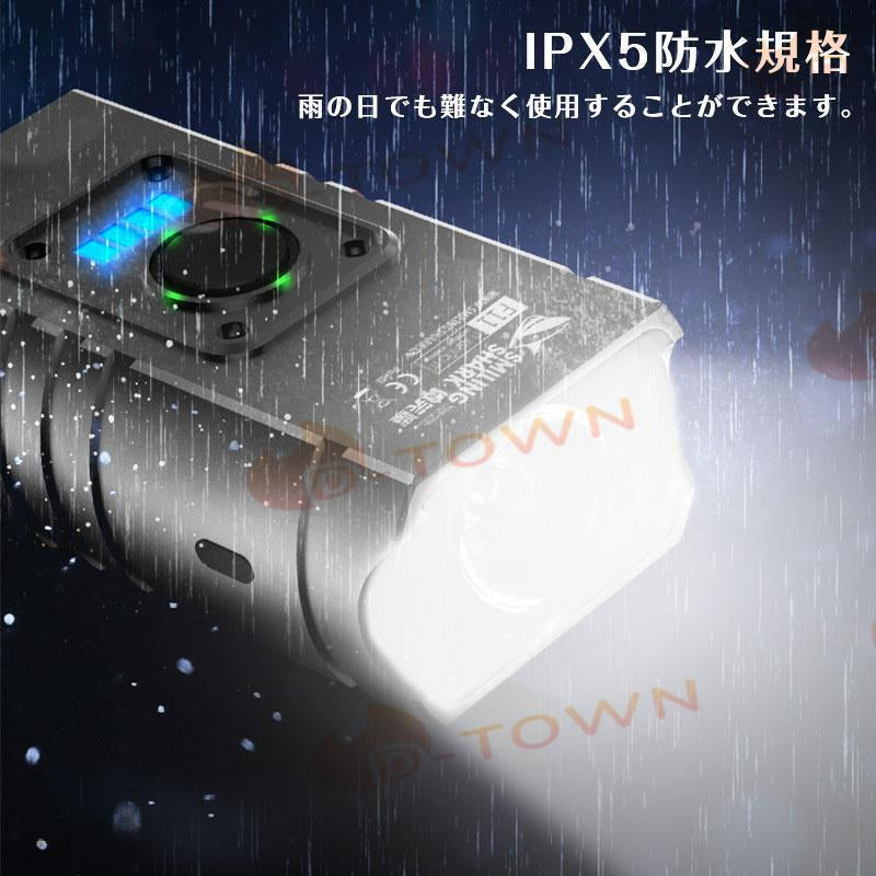 当日発送 自転車 ライト 大容量 USB充電式 小型 超軽量 LED 800ルーメン 明るい IPX6 防水 ヘッドライト テールライト 工具不要 簡単着脱 w382D(タイプD)
