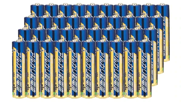 【40本でお得！単４形 】アルカリ乾電池　使用期限(製造より)５年　液漏れ防止強化　出力パワーアップ
