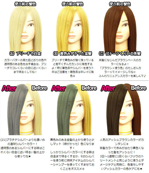 エンシェールズ カラーバター 200g 925シルバー ヘアカラー トリートメント ヘアマニキュア ヘアケア クリップジョイント マニキュア インナーカラー ダメージヘア ブリーチヘアー
