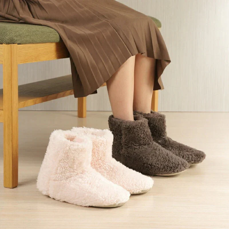 【ブラウン　XL】ルームシューズ プレゼント 冬 メンズ もこもこ 子供 ボア あったか 暖かい ブーツ ロング キッズ スリッパ 北欧風 おしゃれ 冬用 秋 洗える スエード ルームブーツ 室内履き 冷え性 防寒 カップル ユニセックス