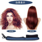 ヘアアイロン ストレートブラシ マイナスイオン ヘアケア 2タイプ選択可能 火傷防止 コンパクト 持ち運び ケース付き 温度調整 レディース メンズ w070A(ネイビー)