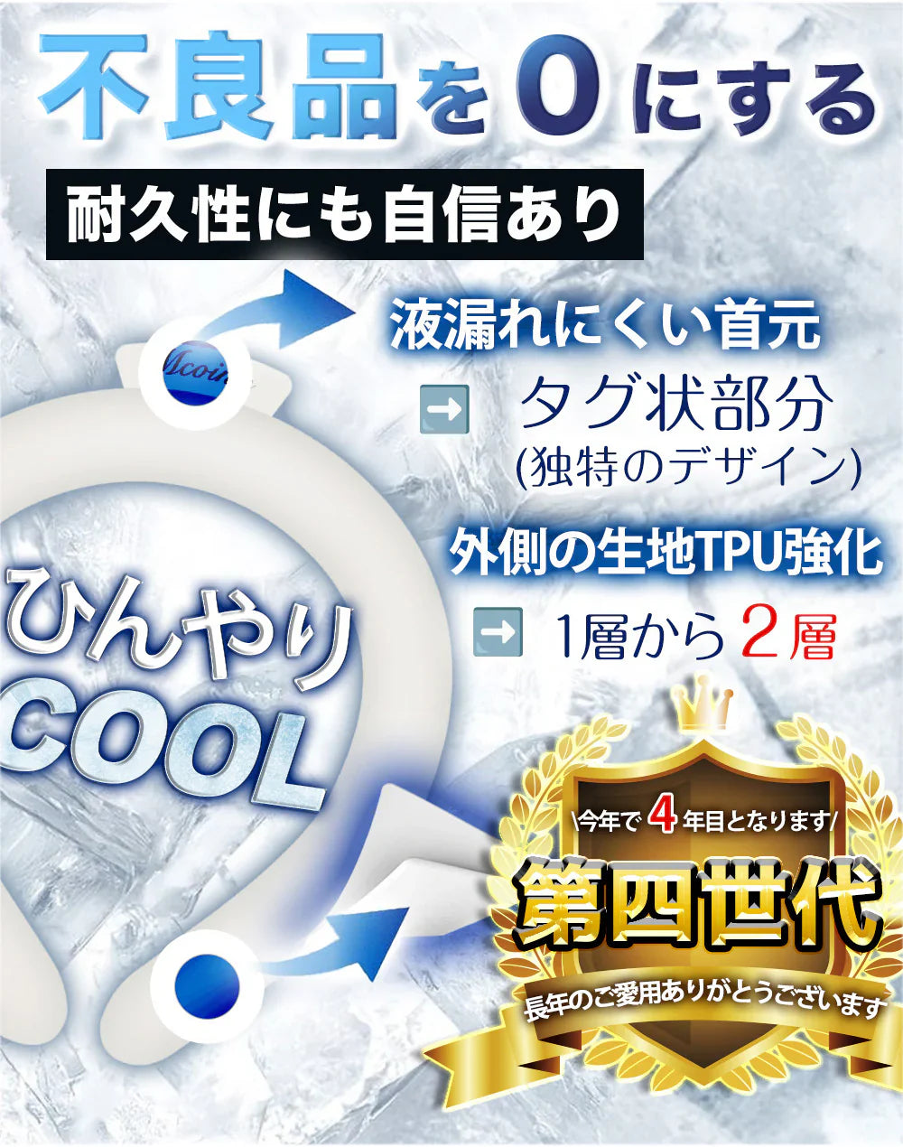 数量限定【福袋クールリング】ネッククーラー 冷感リング 首ひんやりグッズ アイスネックリング クールネックリング 首掛け 暑さ対策 ネッククーラー 首 冷却リング アイスパック 冷感リング 涼しい 長持ち アイスネックバンド 繰り返し使用 ひんやりグッズ 冷感 結露しない 暑さ対策 室外作業 花火大会 スポーツ観戦 アウトドア 男女兼用 大人用 子供用 (福袋Sサイズ×3本+Mサイズ×2本)