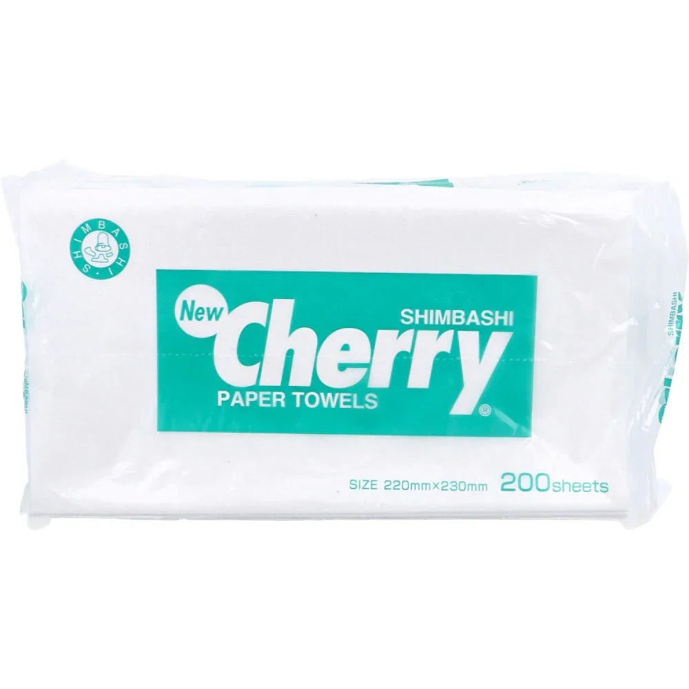 ペーパータオル 新橋製紙 Newcherry ニューチェリー 再生紙100％ 200枚入り X15パック