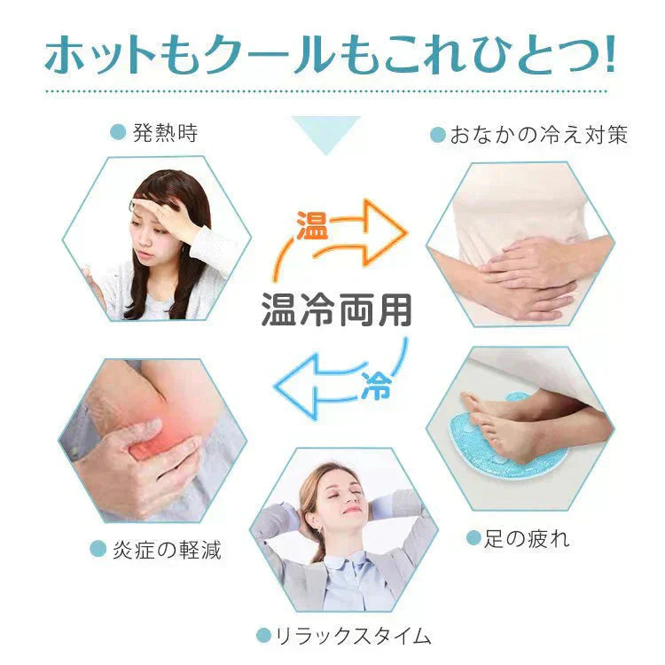ネックジェル 「ブルー」 ジェルパック 温冷両用 ネッククーラー ホットパック クールジェル ホットジェル アイスジェル ひんやり 保冷 リラックスタイム ながら ジェルボール 暑さ対策