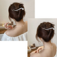 (ホワイト)キラキラヘアピン クリップ 花 パール付き ヘア留め ヘアアクセサリー ヘア爪 クランプ かわいい オシャレ 髪飾り 大人 春夏秋