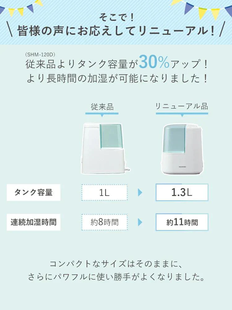 【カートアップNG】加湿器 アイボリー 卓上 スチーム式 アロマ オフィス 小型 可愛い おしゃれ 一人暮らし 加熱式 120ml 加湿機 かしつき 湿度 コンパクト シンプル アイリスオーヤマ AHM-H12B-C