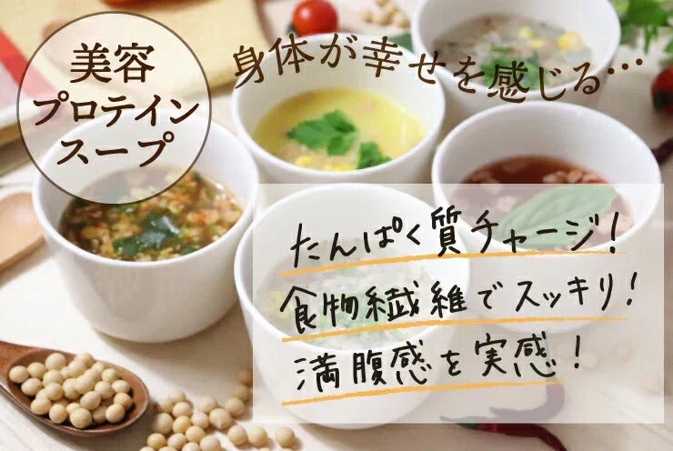 🩵ぷるるん姫　腸活ダイエット温活スープ５種類１６食／たんぱく質と食物繊維がうれしい／バランスダイエットスープ / 温活 できちゃう女性に嬉しいスープセット / ぷるるん姫