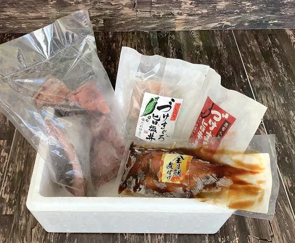 【希少価値】まぐろのカマ＆丼と金目鯛セット