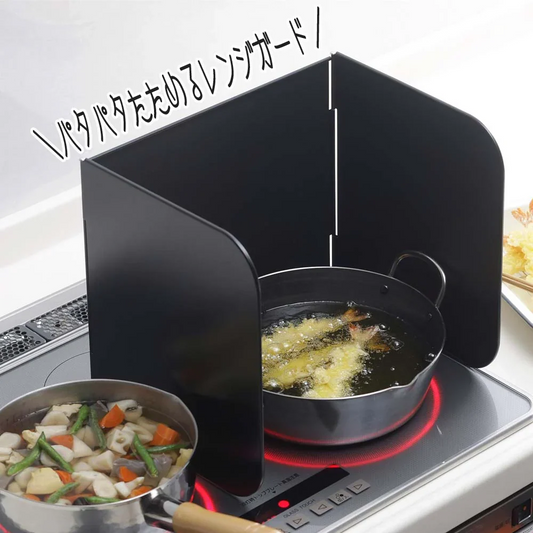レンジガード コンパクト 油はねガード パタパタたためる フッ素 揚げ物 炒め物 天ぷら 日本製 下村企販