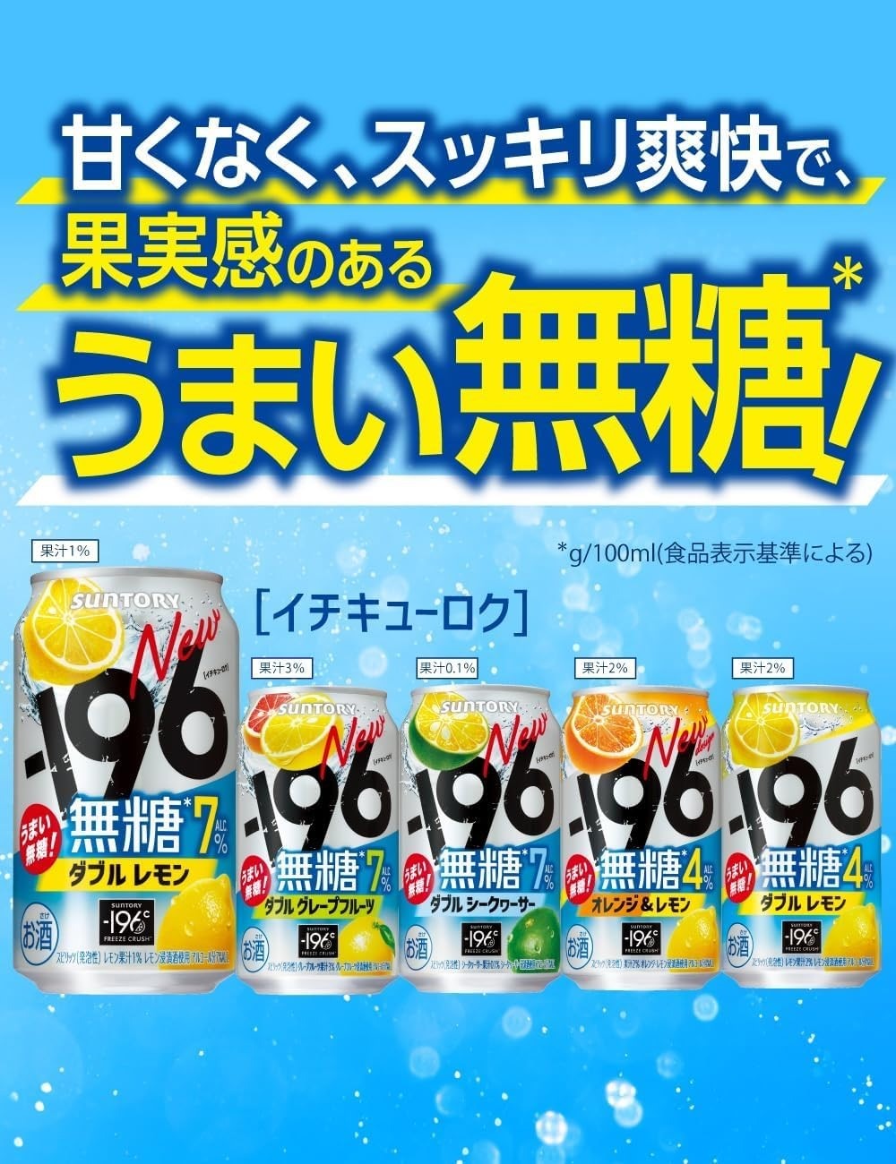 サントリー -196 無糖 桃スパークリング 500ml×2ケース/48本