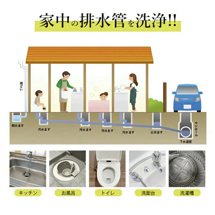 【ヌメリや悪臭を強力に解消】排水口 ヌメリ取り 洗剤 排水溝 排水管 パイプクリーナー パイプ洗浄剤 掃除 ニオイ 匂い対策 / えひめAI-1