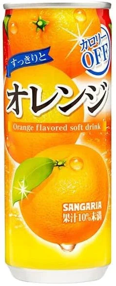 【リニューアル】サンガリア  炭酸飲料 果汁飲料  4味 2ケース(250g×60缶入) すっきりとオレンジ ラムネ はじけてグレープソーダ はじけてメロンソーダ