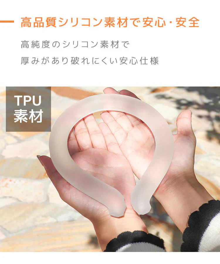 【Lサイズ】【ライトグレー】PCM ネックウォーマー おしゃれ カバー付 ホットリング 電子レンジ加熱可 ウォームリング ネックヒーター リング カイロ あったかリング 防寒リング カイロリング 首 あったか 軽量 繰り返し 寒さ対策 防寒グッズ