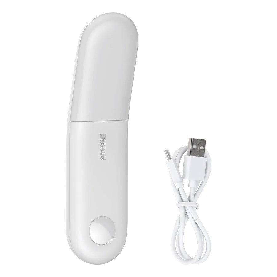 当日発送 LED人感センサーライト USB充電式 Baseus 調整可能 明暗センサー 省エネ 両面テープ 階段 台所の手元灯クロゼット 寝室 玄関 洗面所 車庫 物置 w011B(ライト: 電球色)