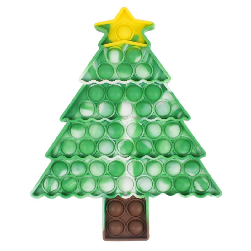 プッシュポップ 1枚 大きいサイズ クリスマスツリー バブル大きい 安い ブロック スクイーズ 知育玩具 シリコン プチプチ カラフル おもちゃ 子供 プレゼント