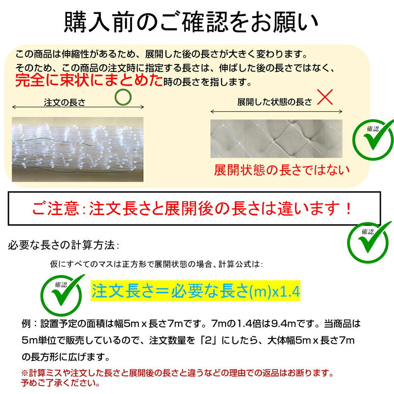 防鳥ネット  防鳥網 透明 幅5ｍ 長さ5ｍ 網目25mm 強力 ナイロン 鳥よけネット カラスよけ 害獣 防獣 田んぼ 畑 農園 果樹園 庭 ベランダ 果物 野菜 盗難被害防止