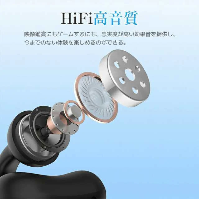即納 Bluetoothイヤホン 可愛いイヤホン耳かけ式 ワイヤレス 運動 出勤 イヤホン ランニング s068B(ブルー)
