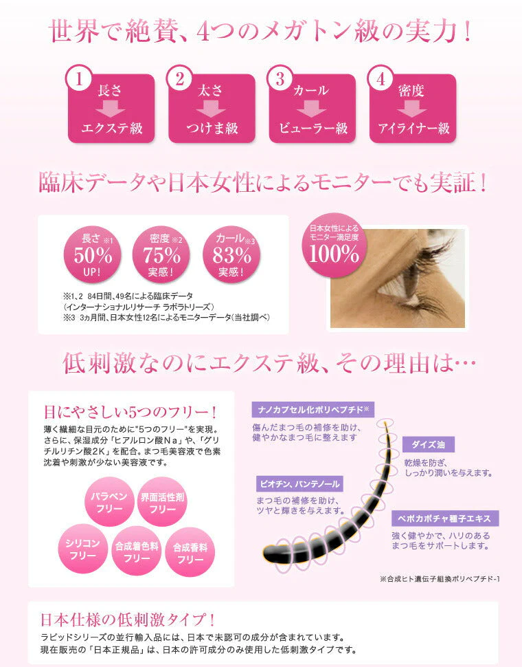 ラピッドラッシュ　3ml まつ毛美容液 日本仕様正規品 (ゆうパケット送料無料)