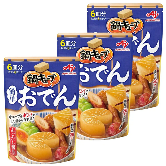 【たっぷり3袋！】味の素 鍋キューブ 簡単おでん あごだし醤油 6個入り 鍋の素 一人用 小分け 鍋つゆ