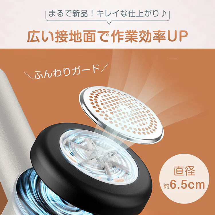 【送料無料】 毛玉取り器 「ホワイト」 粘着クリーナー 毛玉取り機 毛玉取り 充電式 USB 電動 コードレス 毛玉クリーナー sg114-wh