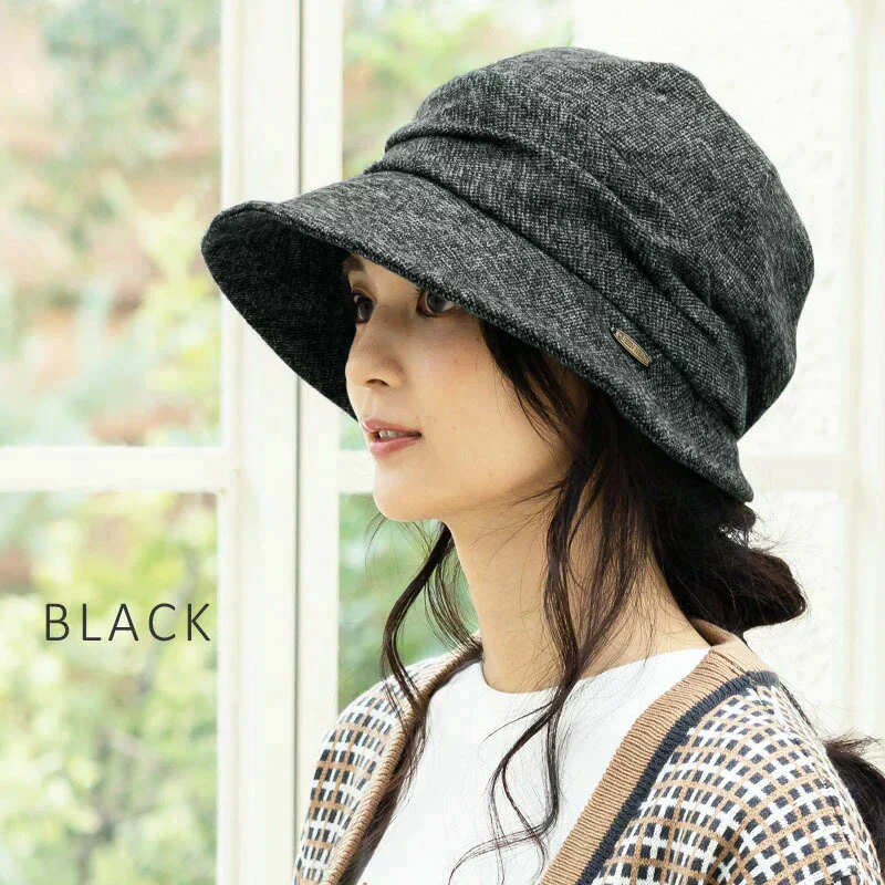 【フリー56-58cm-ブラック】【商品名：ミラクルキャスダウンHAT】
