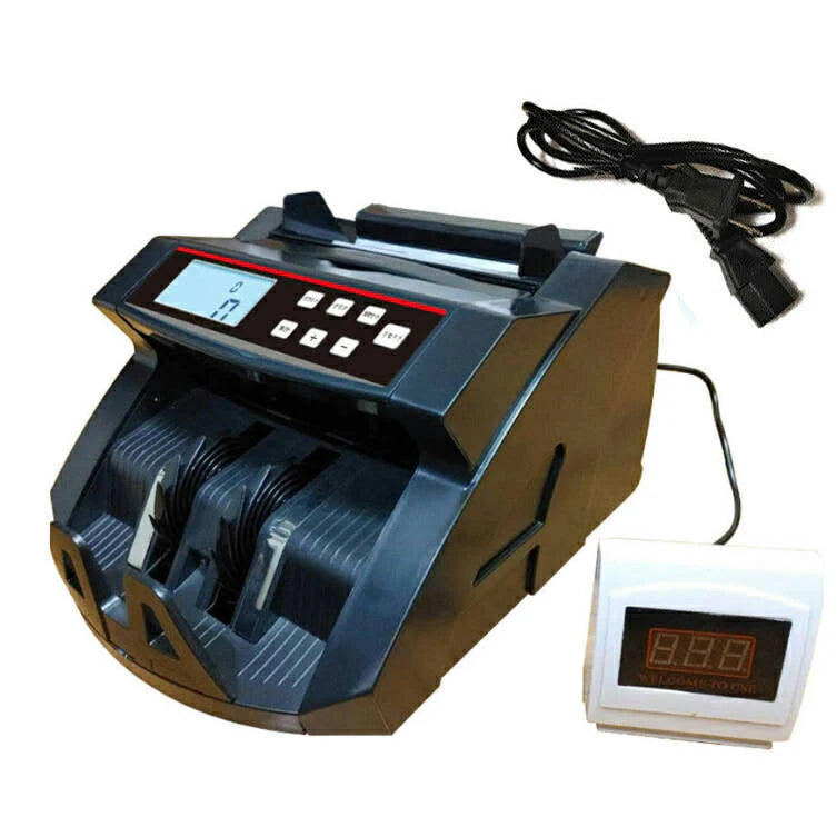 コンセント式マネーカウンター 黒 別カウンター付き Bill Counter LCDディスプレー 日本語操作パネル 白/黒 日本語表記 紙幣計数機 紙幣カウンター お札カウンター