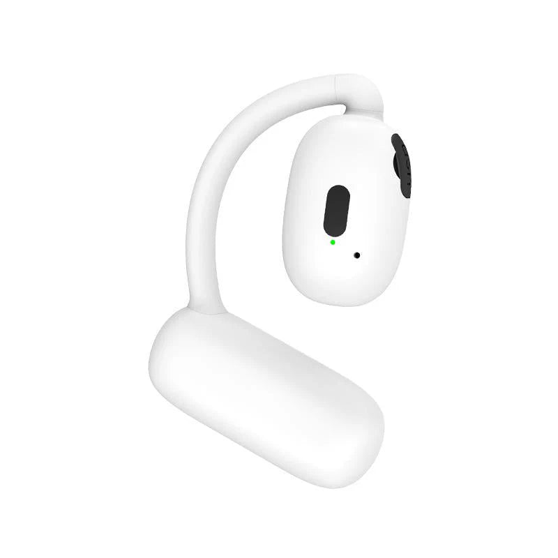 ワイヤレスイヤホン イヤホン Bluetooth5.4 3Dタッチ設計 左右耳兼用 開放型耳掛け式イヤホン TYPE-C充電 大容量バッテリー s093B(ホワイト)