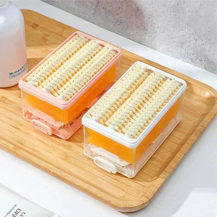 石鹸ケース 「グリーン2個セット」 ブラシ付き SNSで話題 石鹸ケース ブラシ付石けんケース 泡立つ お風呂 浴室 抗菌 防臭 洗面所 石鹸置きケース 石けんケース せっけん 収納 sg270