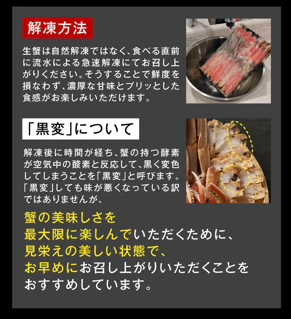 【12月30日のお届け】 生食OK！ カット 生ズワイガニ 約2kg入《約1kg (正味800g) ×2箱)》 送料無料 ギフト かに カニ 蟹 お刺身 でも カニ鍋 でも