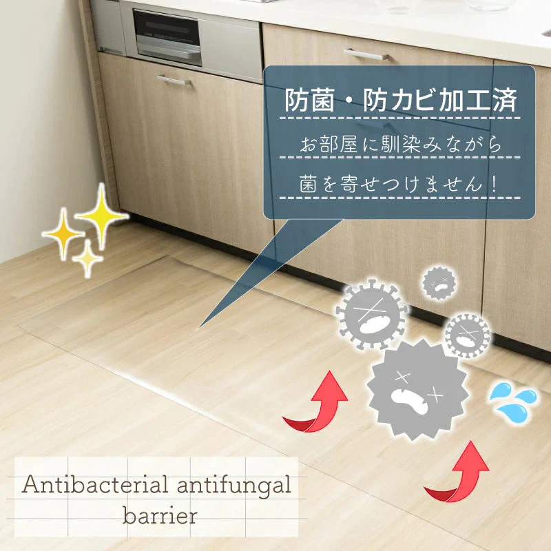 【クリア　60×270cm 】  キッチンマット クリアマット キッチン 透明 拭ける 撥水 透明キッチンマット 長い 防水 透明マット キズ 凹み防止 床暖房対応 カーペット シンプル 45*90 45*120 45*150 45*180 45*240 60*180 60*240 60*270