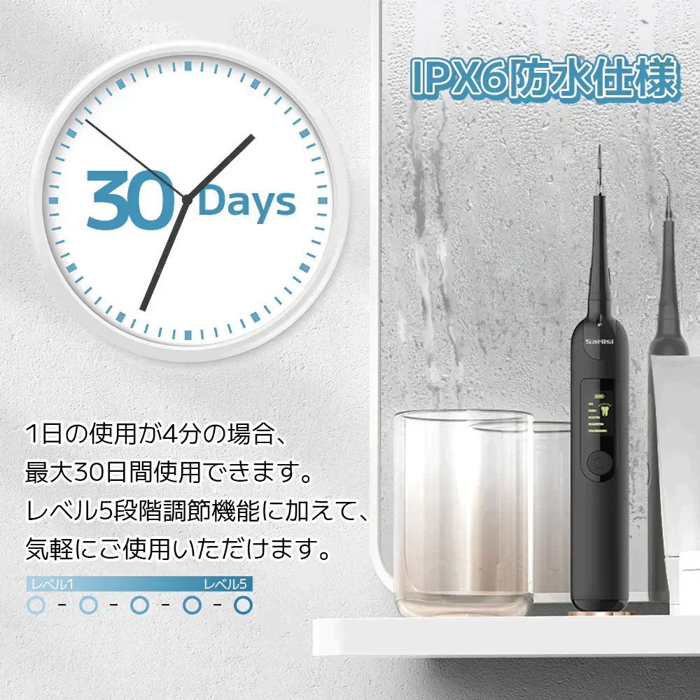 Sarlisi 歯石取り デンタルツール 口腔洗浄 歯間のクリーニング 虫歯予防 1台多役 小型 オーラルケア 家庭用