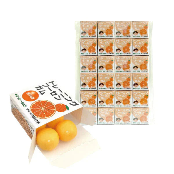 トレーニング フーセンガム(4粒×24箱) オレンジ味 キシリトールガム 歯科専用【メール便送料無料】