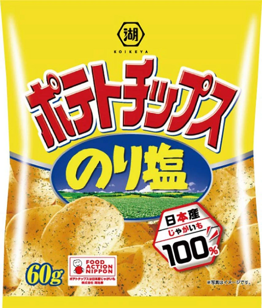【送料無料】 湖池屋 ポテトチップス のり塩 60g×36袋/3ケース【北海道・東北・四国・九州・沖縄県は必ず送料がかかります】