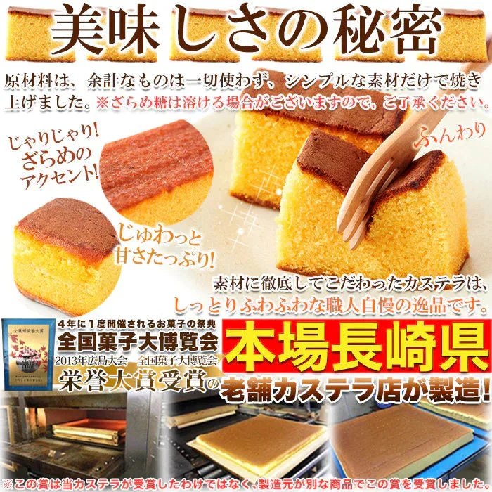 本場長崎のプレーンカステラ 大容量 900g (300g×3本セット)